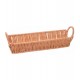 Cesta Retangular com Alça Vertice 27cm x 8cm x 7cm Natural Plástico